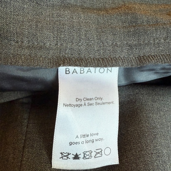 Babaton Grey Stretch Wool Classic Ankle Trouser - Picture 3 of 6